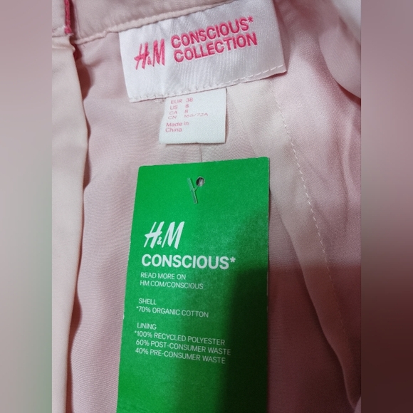 NWT H&M Pink Lace Zip Back Skirt - Picture 4 of 6